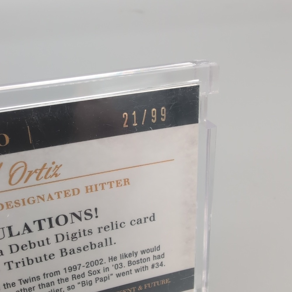 2012 Topps Tribute - Debut Digits David Ortiz #DD-DO /99 (Game Used Memorabilia) - Picture 7 of 7